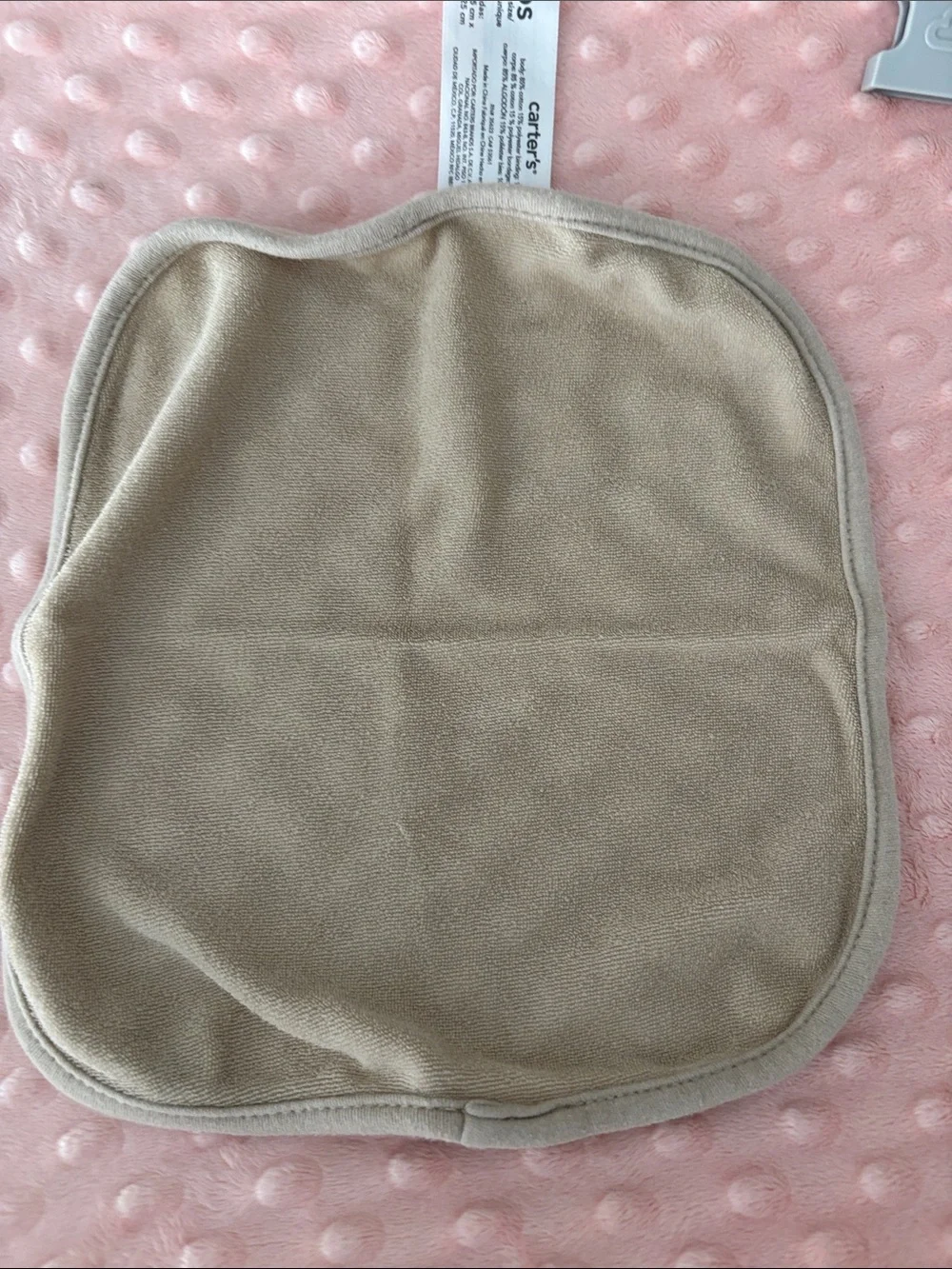 Carter's Neutral Tan & White Baby Washcloths